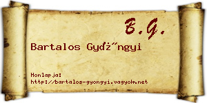 Bartalos Gyöngyi névjegykártya