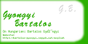 gyongyi bartalos business card
